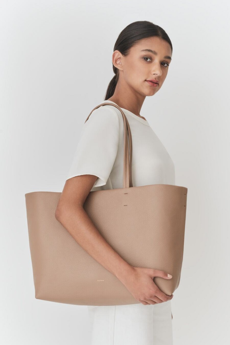 Bolso Tote Cuyana Classic Easy Mujer Kaki | NRS7167VJ
