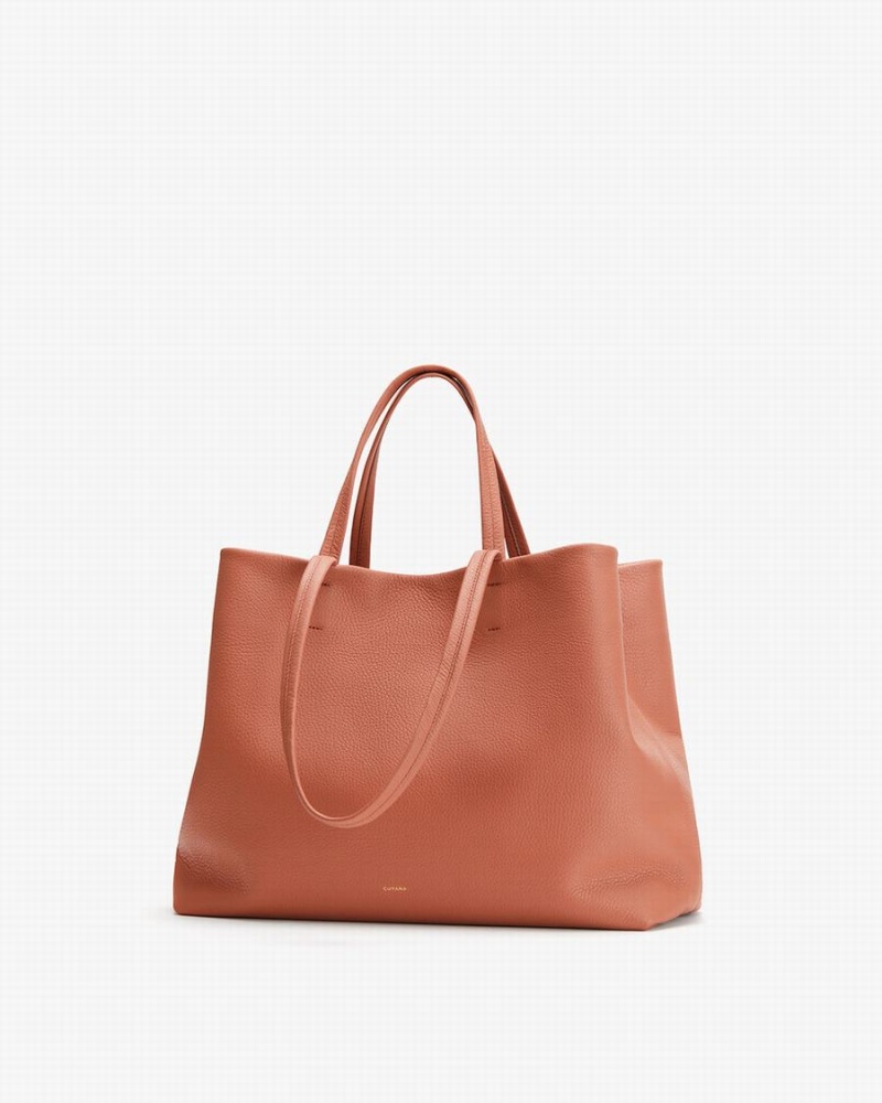 Bolso Tote Cuyana Classic Easy Mujer Rojas Marrones | RJW1883CL