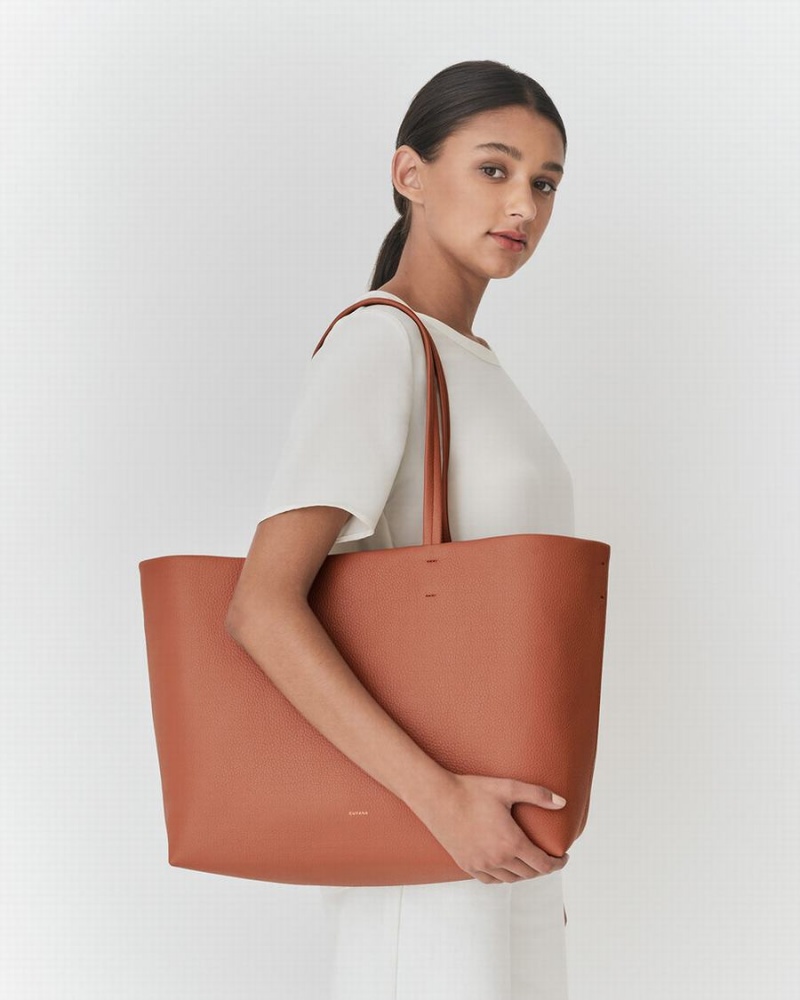 Bolso Tote Cuyana Classic Easy Mujer Rojas Marrones | RJW1883CL