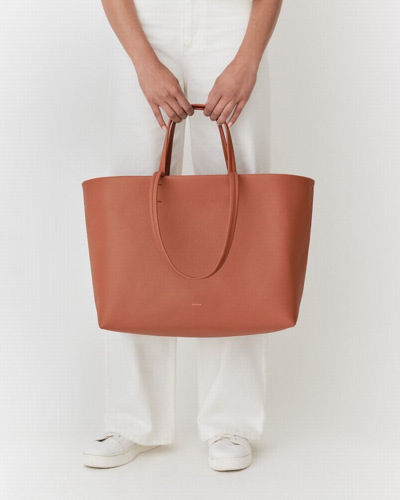 Bolso Tote Cuyana Classic Easy Mujer Rojas Marrones | RJW1883CL
