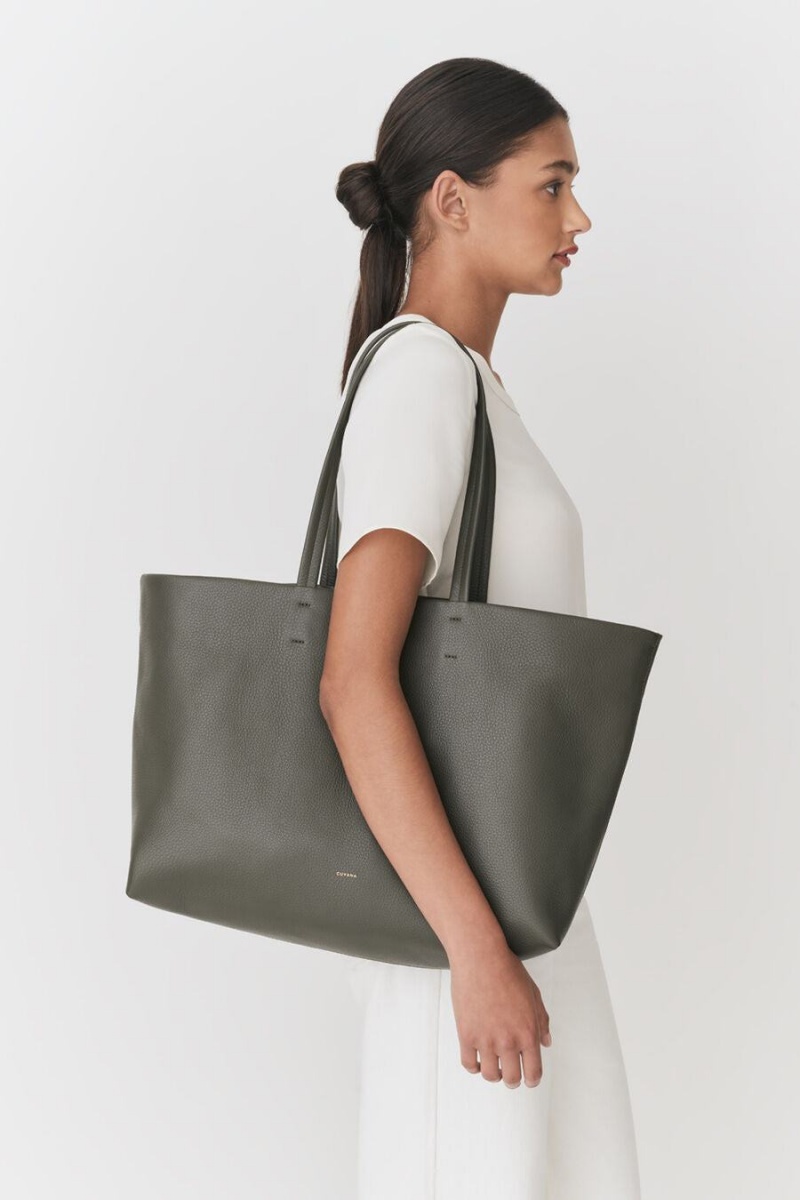 Bolso Tote Cuyana Classic Easy Mujer Verde Oscuro | GPZ8136TL