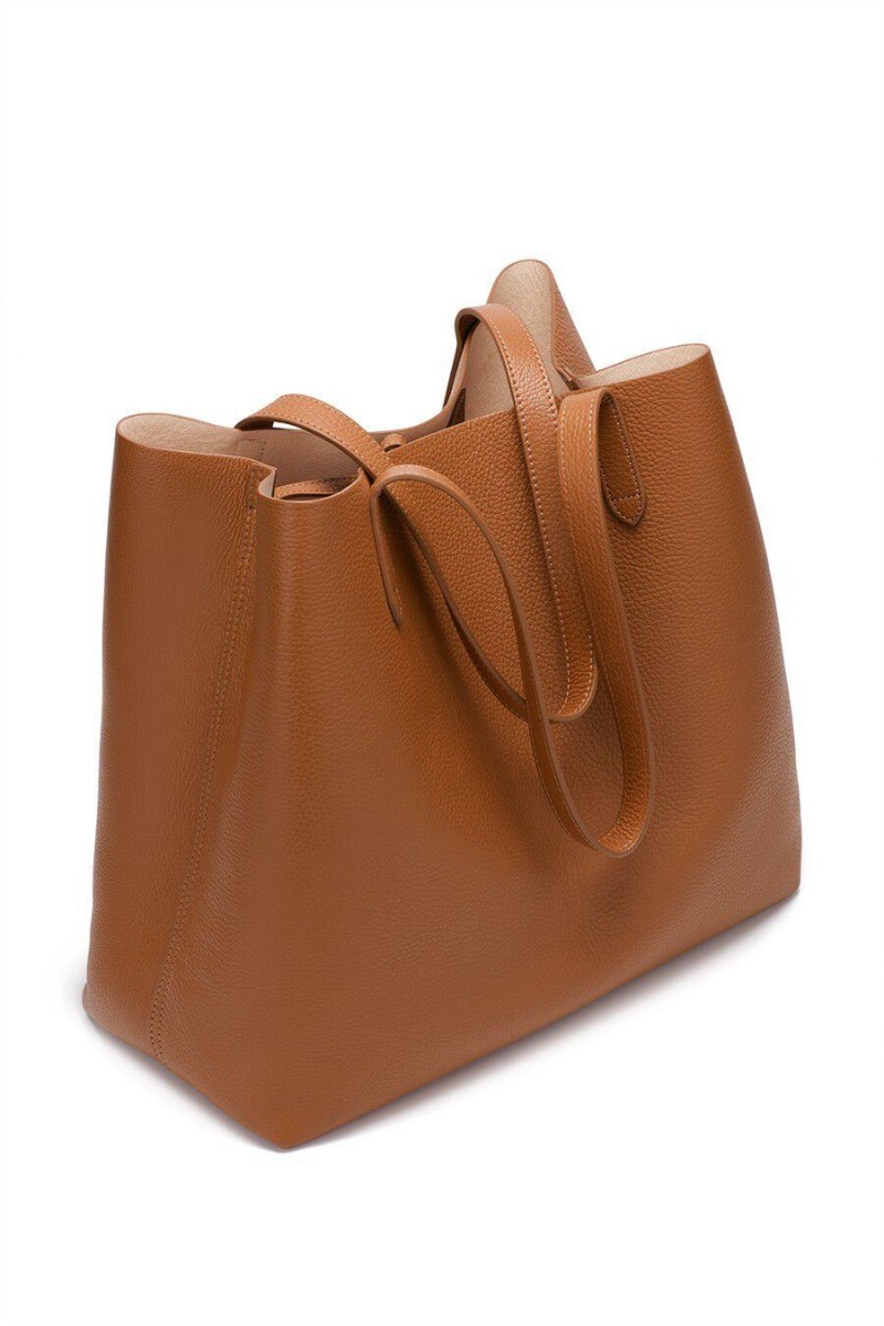 Bolso Tote Cuyana Classic Structured Cuero Mujer Rosas | ZFZ675MM