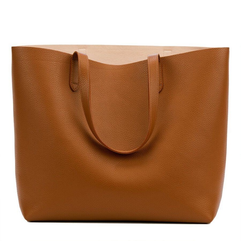 Bolso Tote Cuyana Classic Structured Cuero Mujer Rosas | ZFZ675MM