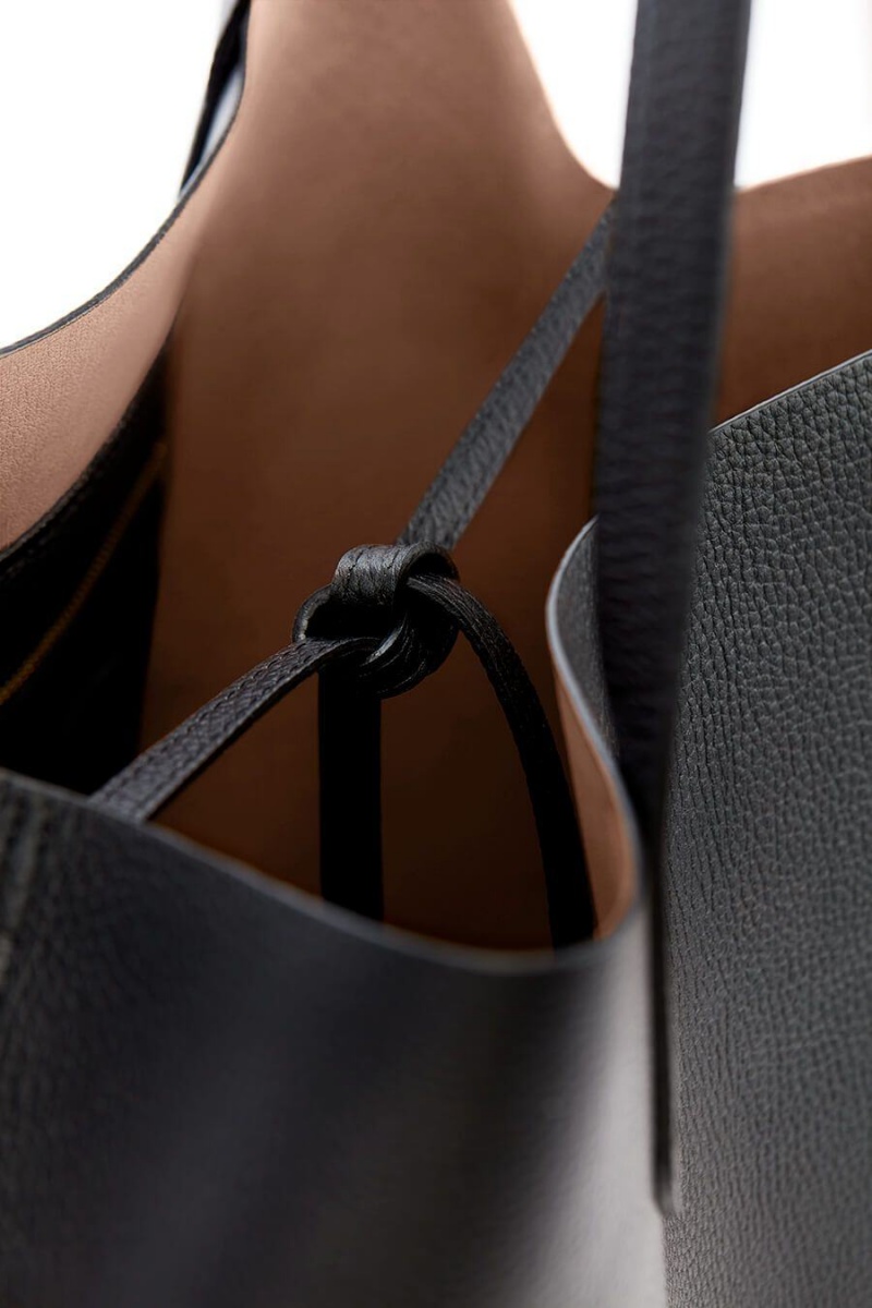 Bolso Tote Cuyana Classic Structured Cuero Mujer Negras Rosas | LSY626LO