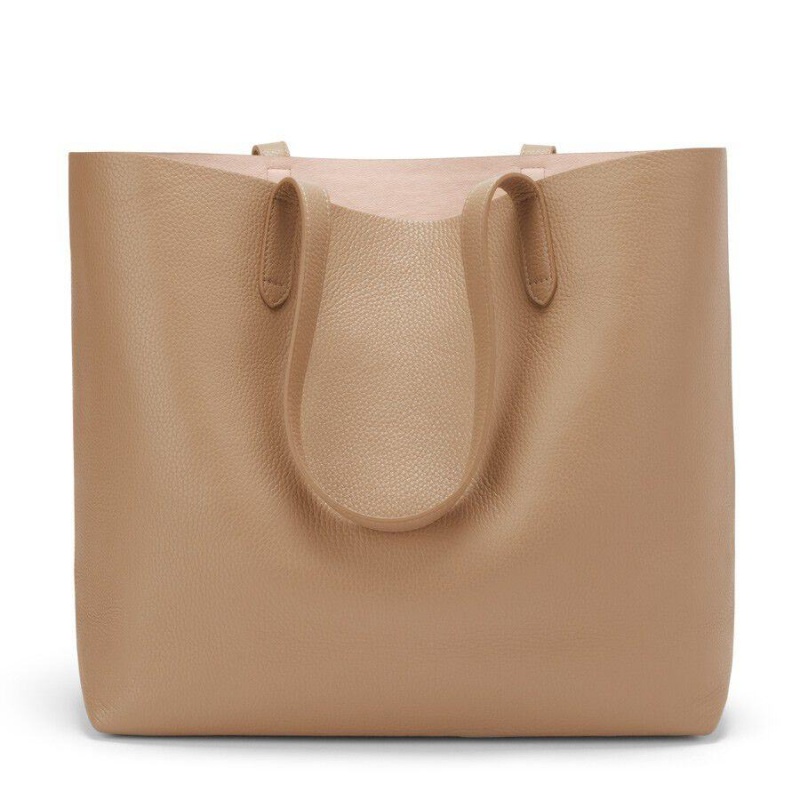 Bolso Tote Cuyana Classic Structured Cuero Mujer Kaki | CUK3778VT