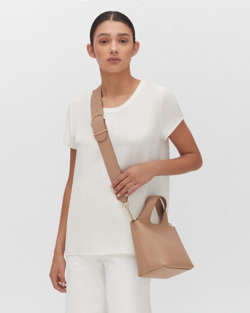 Bolso Tote Cuyana Mini System Mujer Kaki | WGN4771TY