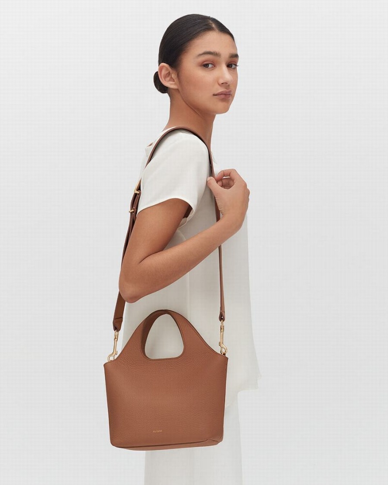 Bolso Tote Cuyana Mini System Mujer Marrones | RPS5822ZU
