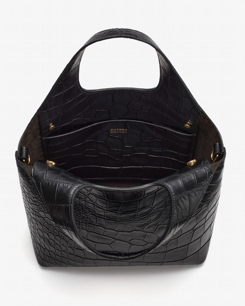Bolso Tote Cuyana Mini System Mujer Negras | VOZ8520XZ