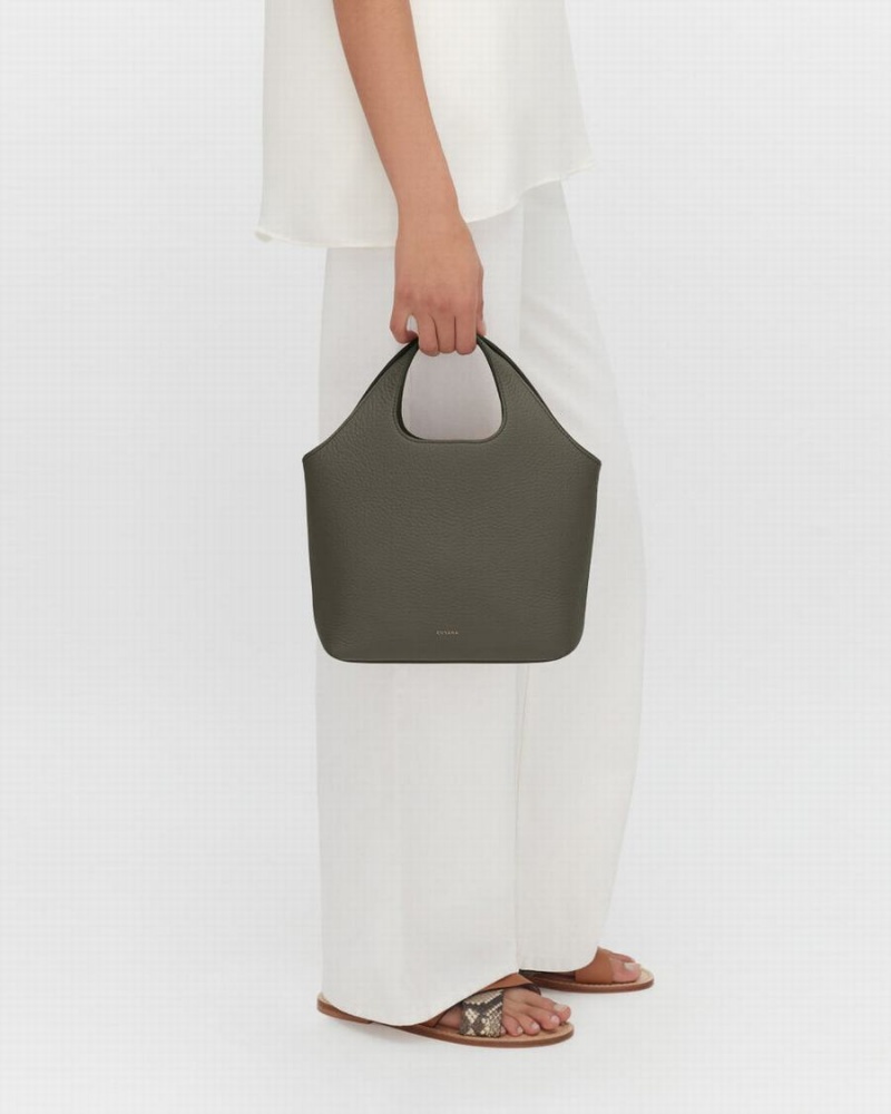 Bolso Tote Cuyana Mini System Mujer Verde Oscuro | LZN3855VF