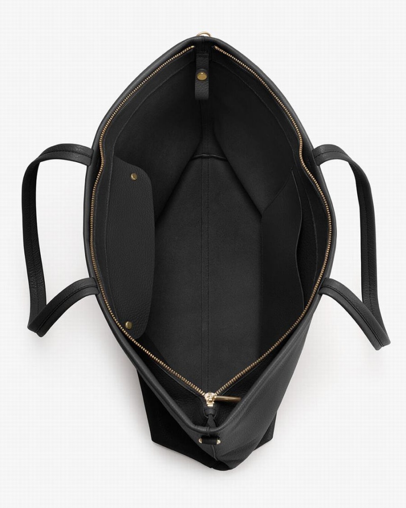 Bolso Tote Cuyana Small Easy Cremallera Mujer Negras | VVV37100IV