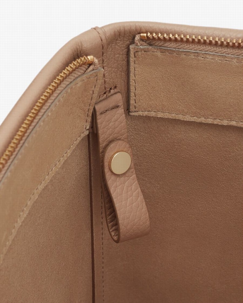 Bolso Tote Cuyana Small Easy Cremallera Mujer Kaki | NFX8672JZ