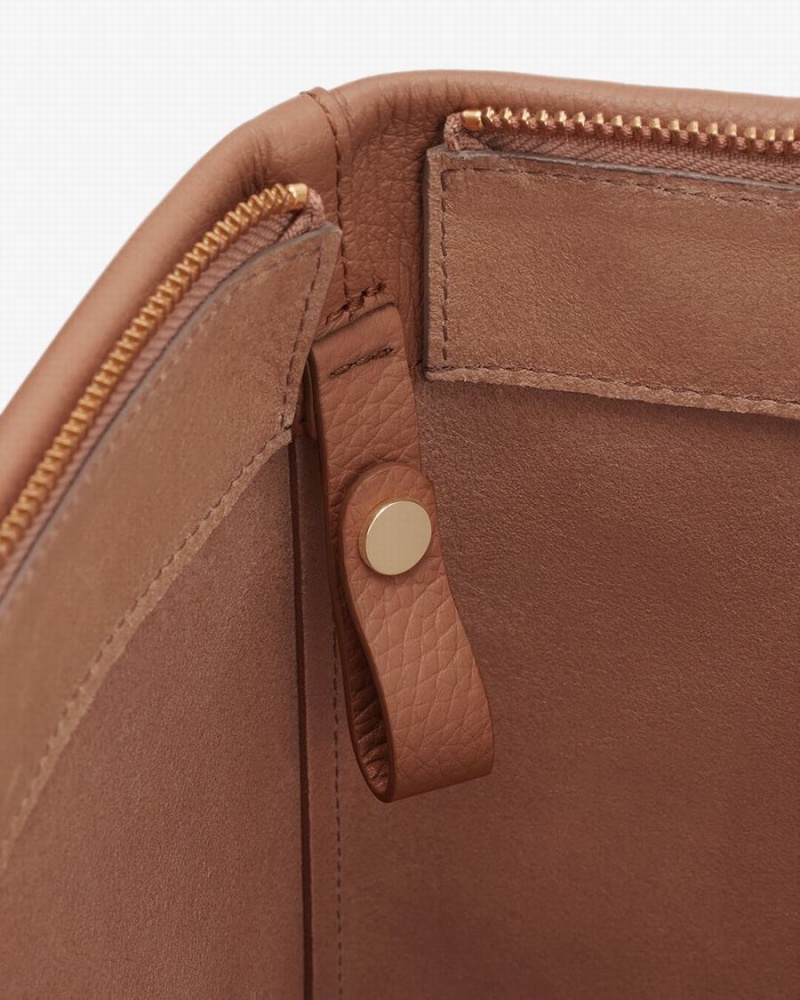 Bolso Tote Cuyana Small Easy Cremallera Mujer Marrones | HCV8741BM