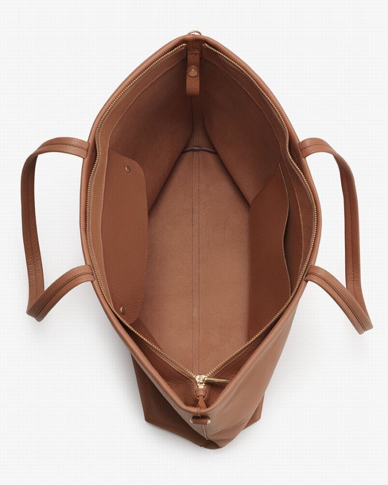Bolso Tote Cuyana Small Easy Cremallera Mujer Marrones | HCV8741BM