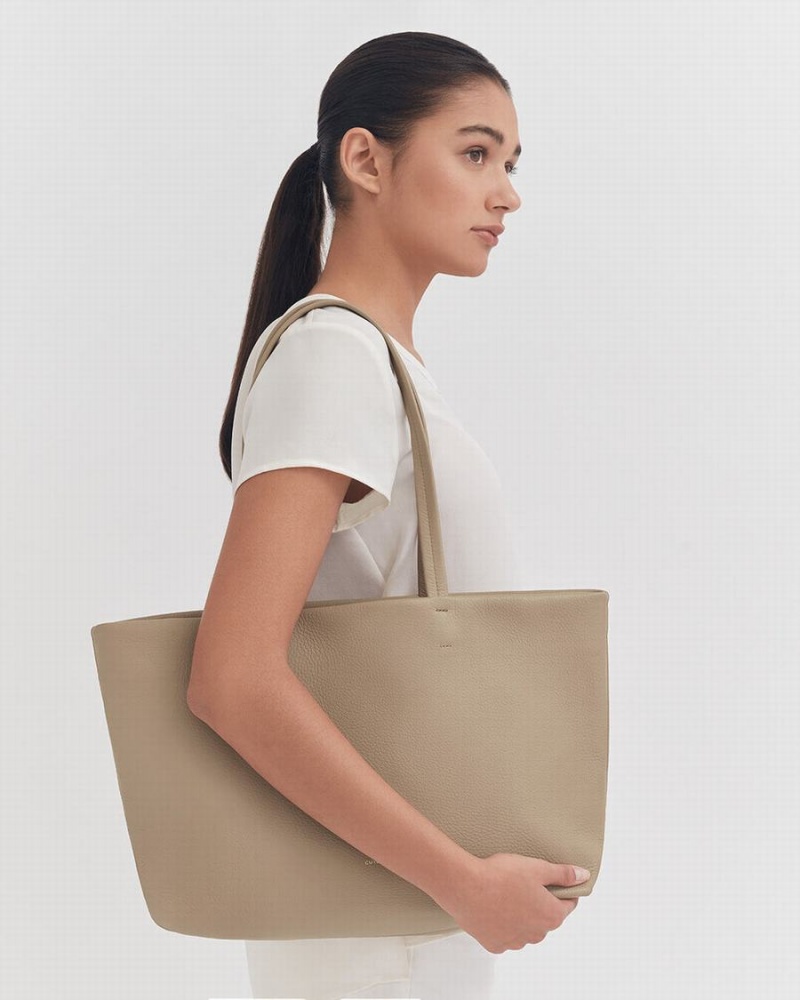 Bolso Tote Cuyana Small Easy Mujer Gris | LWY8527YL