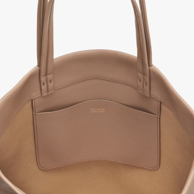 Bolso Tote Cuyana Small Easy Mujer Kaki | GLA2512ZP