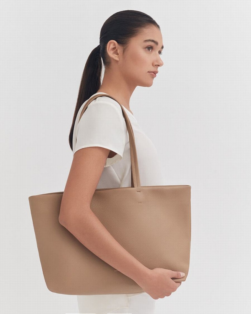 Bolso Tote Cuyana Small Easy Mujer Kaki | GLA2512ZP