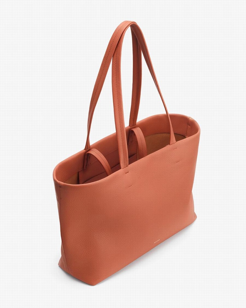 Bolso Tote Cuyana Small Easy Mujer Rojas Marrones | XND7825AR