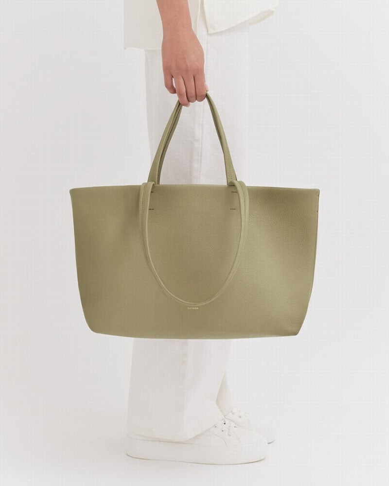 Bolso Tote Cuyana Small Easy Mujer Verde | EXI1253WA