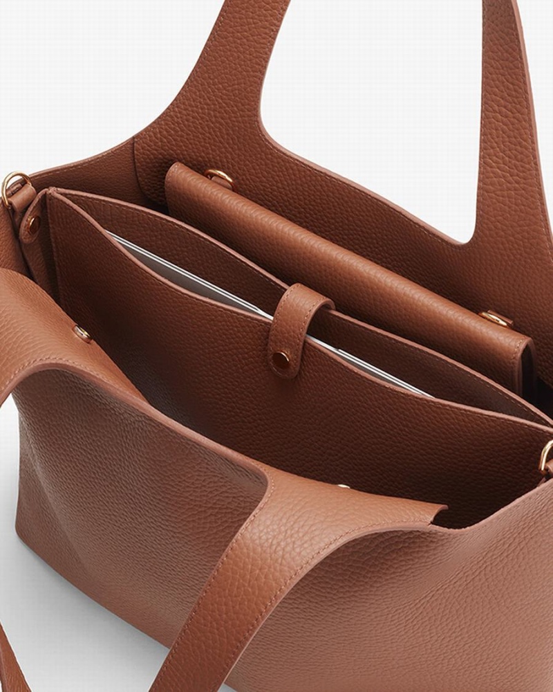 Bolso Tote Cuyana System Mujer Marrones | EWX711RX