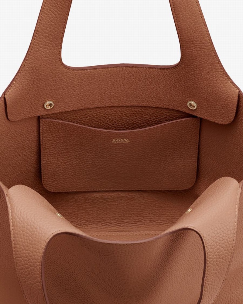 Bolso Tote Cuyana System Mujer Marrones | EWX711RX