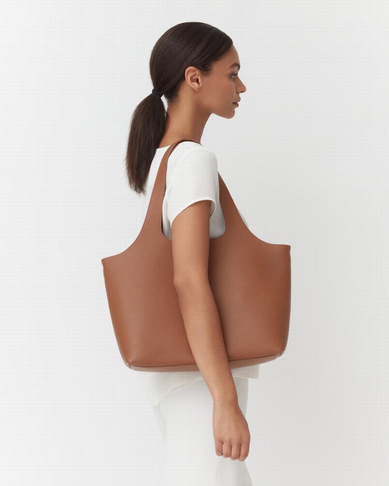 Bolso Tote Cuyana System Mujer Marrones | EWX711RX