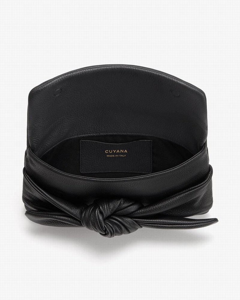 Bolso de Mano Cuyana Bow Mujer Negras | JFW755EF