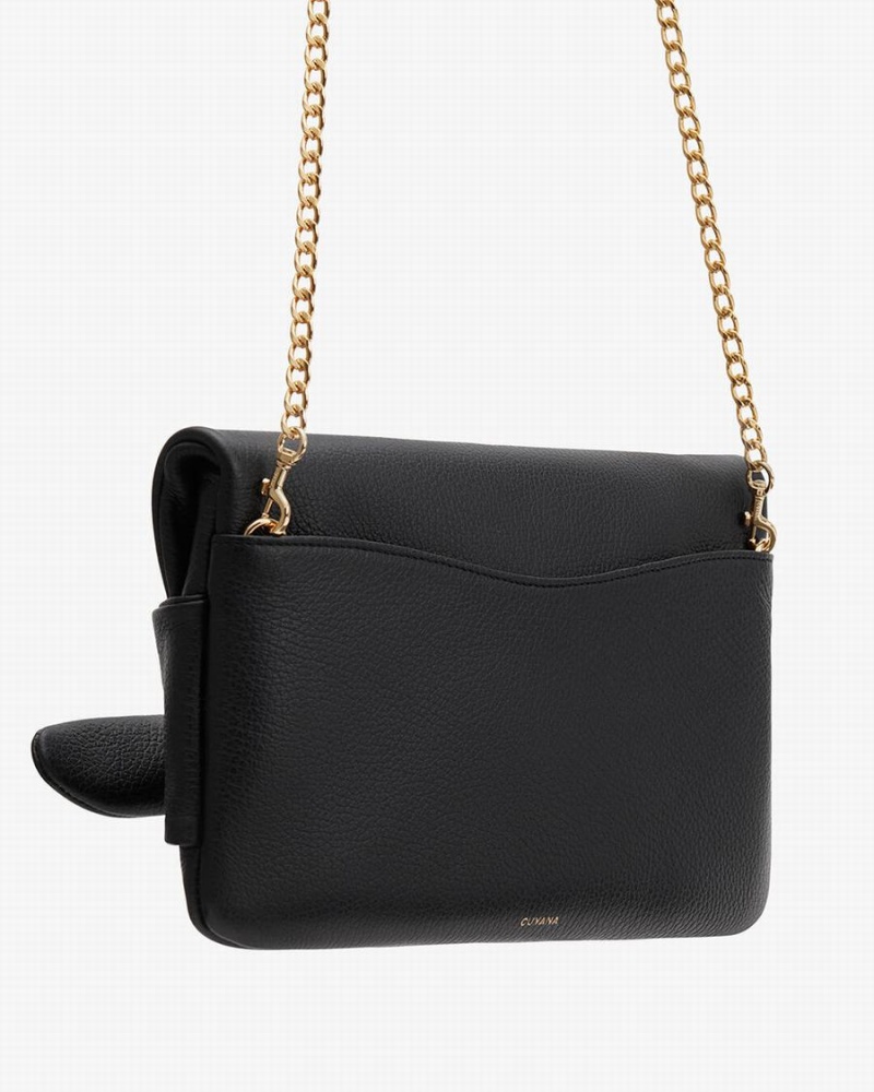 Bolso de Mano Cuyana Bow Mujer Negras | JFW755EF