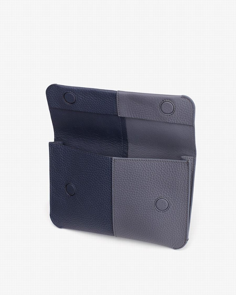 Bolso de Mano Cuyana System Flap Mujer Azul Marino | LAM2251JD