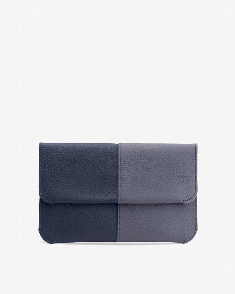 Bolso de Mano Cuyana System Flap Mujer Azul Marino | LAM2251JD