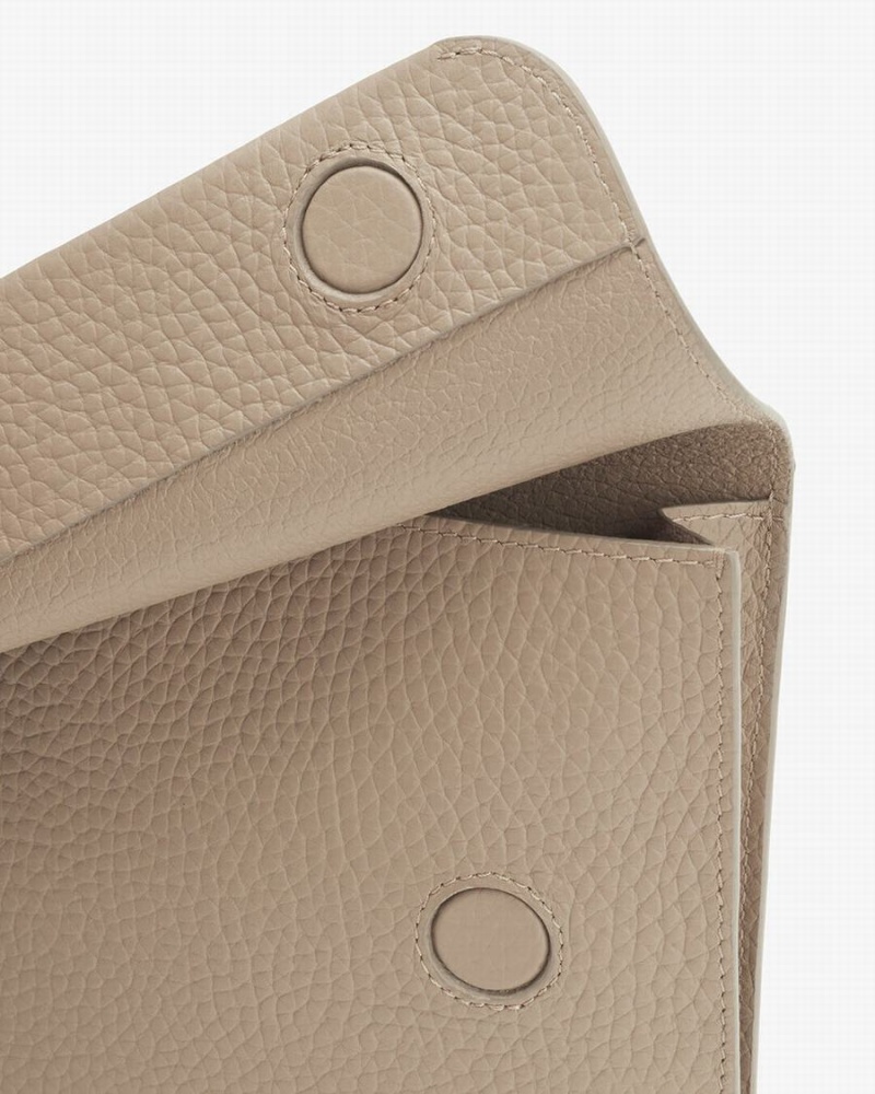 Bolso de Mano Cuyana System Flap Mujer Gris | ZGS2855IM