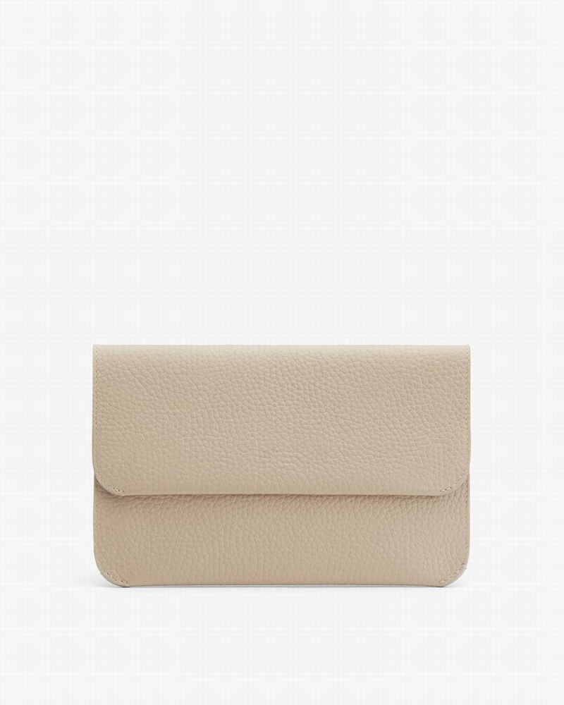 Bolso de Mano Cuyana System Flap Mujer Gris | ZGS2855IM