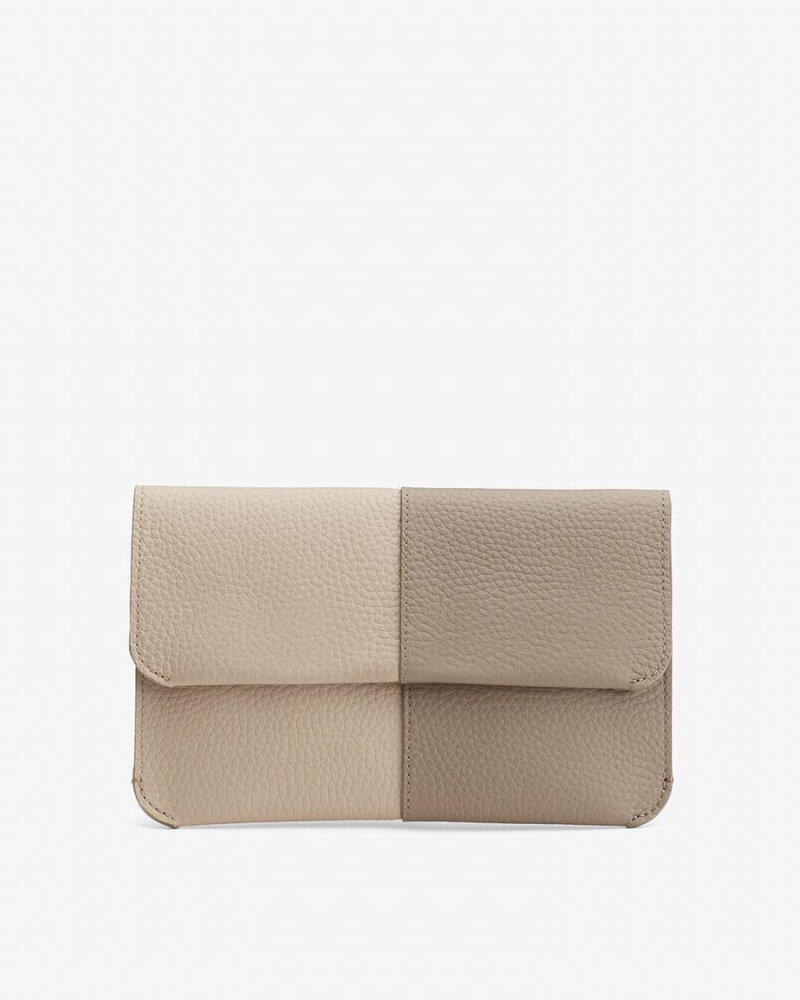 Bolso de Mano Cuyana System Flap Mujer Gris | TKX10098PN