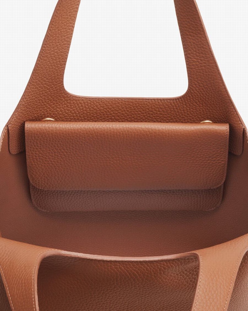 Bolso de Mano Cuyana System Flap Mujer Marrones | PNH7254OX