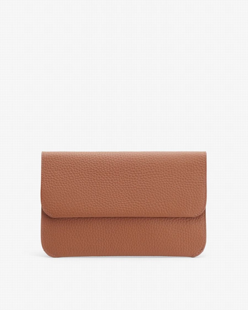 Bolso de Mano Cuyana System Flap Mujer Marrones | PNH7254OX