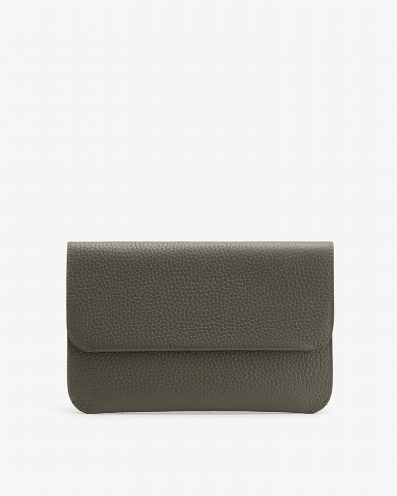 Bolso de Mano Cuyana System Flap Mujer Verde Oscuro | NLE8823NZ