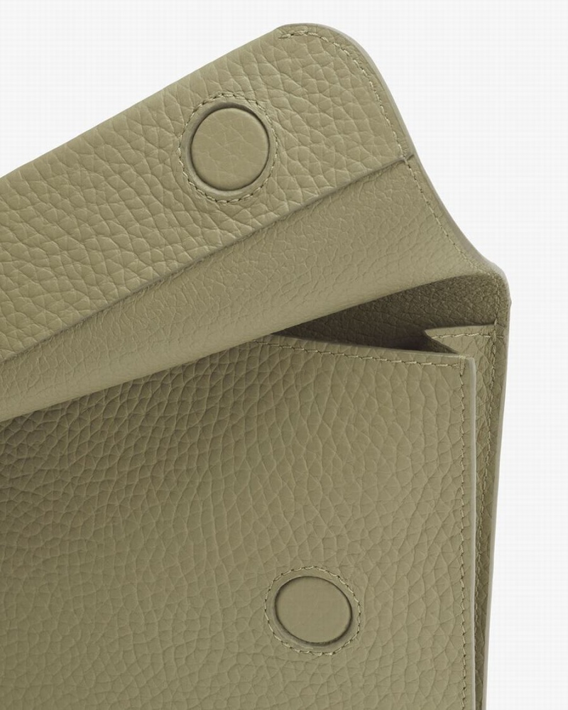 Bolso de Mano Cuyana System Flap Mujer Verde | FAC3942SE