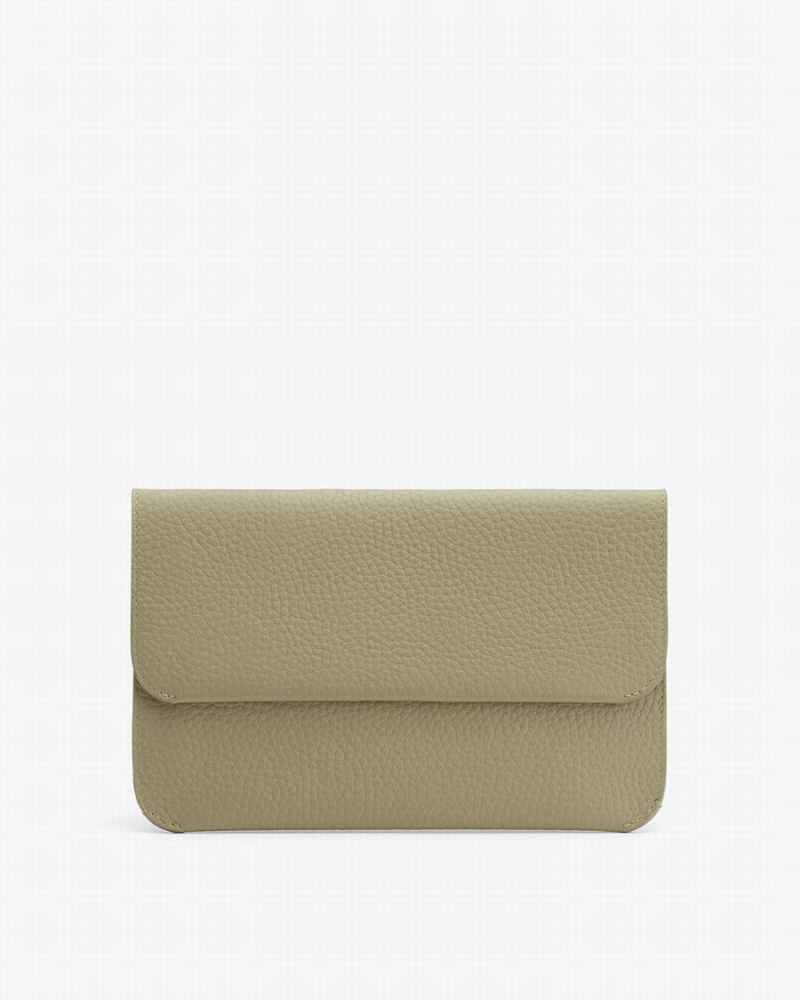 Bolso de Mano Cuyana System Flap Mujer Verde | FAC3942SE