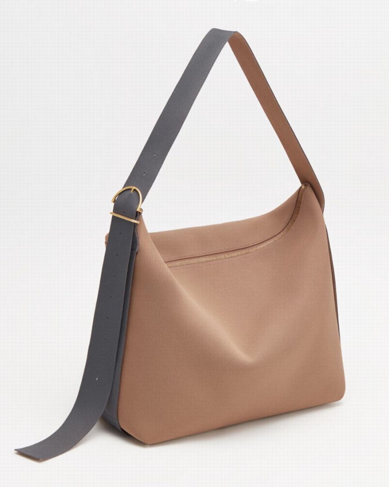 Bolsos Cruzados Cuyana Oversized Sling Mujer Kaki | PLJ9986ES