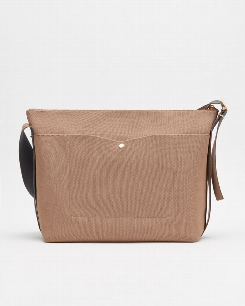 Bolsos Cruzados Cuyana Oversized Sling Mujer Kaki | PLJ9986ES