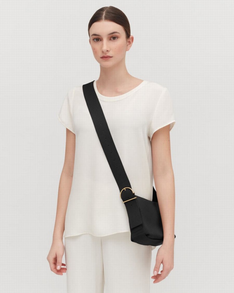 Bolsos Cruzados Cuyana Small Sling Mujer Negras | FXE297JX