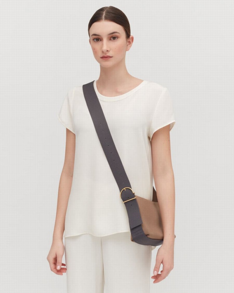 Bolsos Cruzados Cuyana Small Sling Mujer Kaki | TQO3113MX