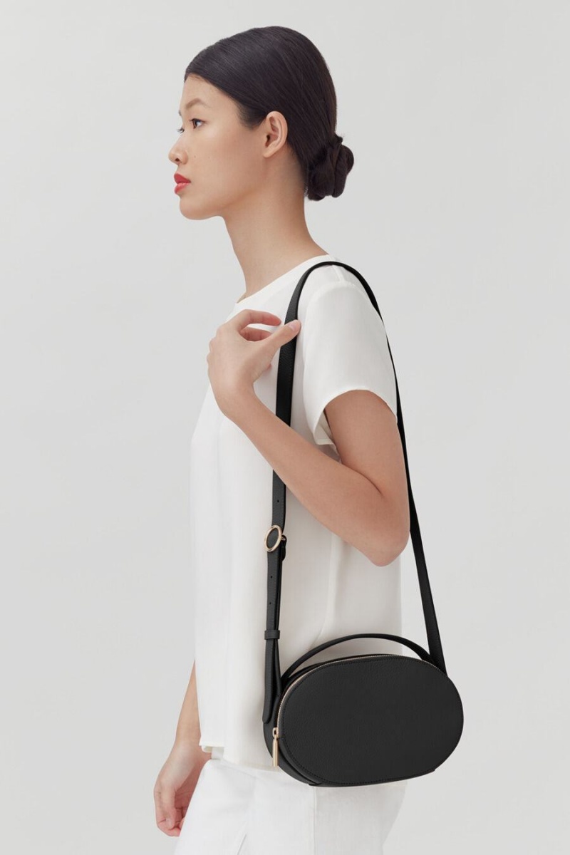 Bolsos Cruzados Cuyana Top Handle Mujer Negras | YMN7810TM