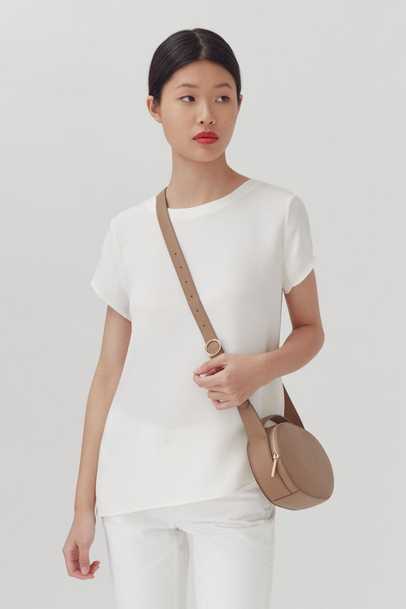 Bolsos Cruzados Cuyana Top Handle Mujer Kaki | RRZ8367SG