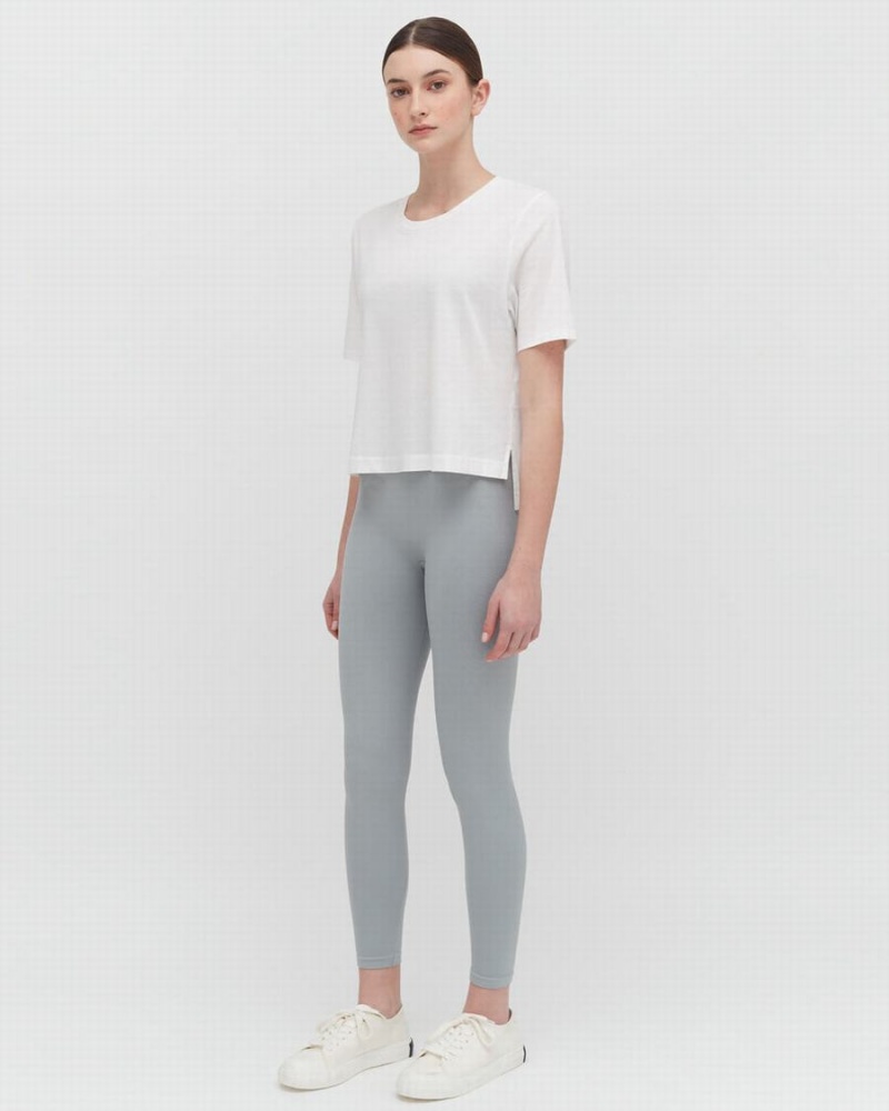 Camiseta Cuyana Pima Cropped Tee Mujer Blancas | SBW3513HH