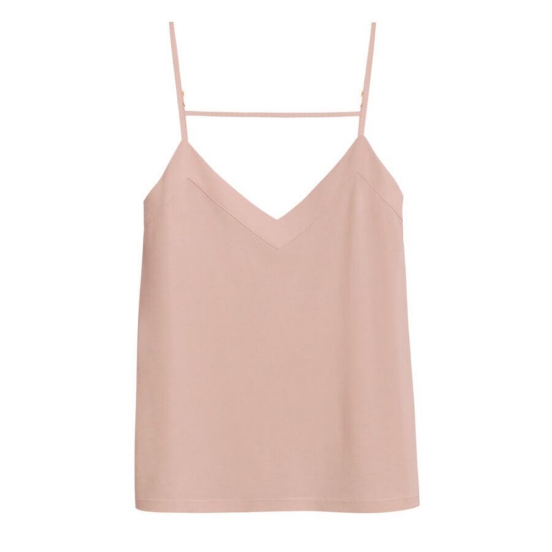 Camiseta Tirantes Cuyana Organic Pima Cami Mujer Rosas | TEI6278VX