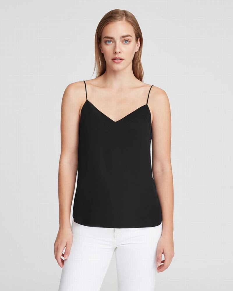 Camiseta Tirantes Cuyana Silk Cami Mujer Negras | WZV378QA