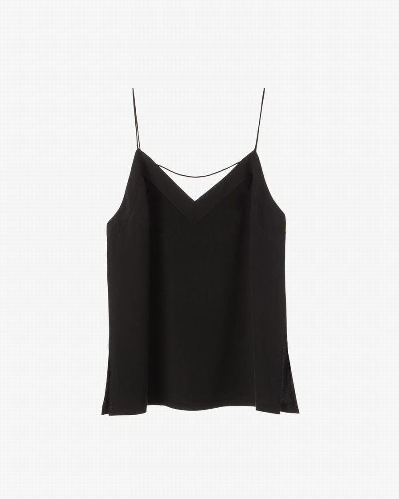 Camiseta Tirantes Cuyana Silk Cami Mujer Negras | WZV378QA