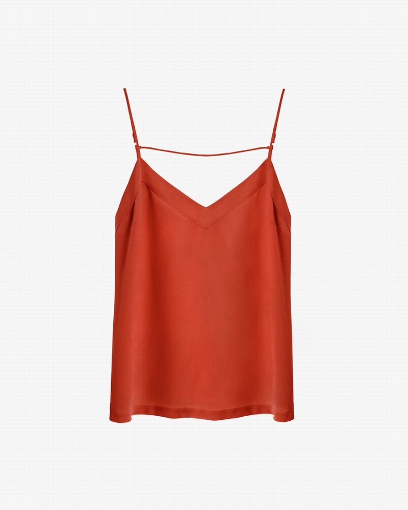 Camiseta Tirantes Cuyana Silk Cami Mujer Naranjas | NPY6413MQ