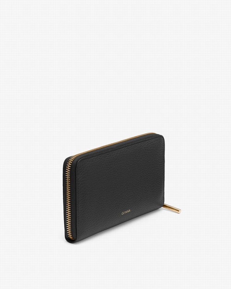 Carteras Cuyana Classic Zip Around Mujer Negras | QOK3496RX