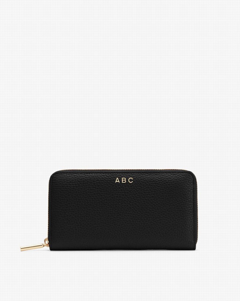 Carteras Cuyana Classic Zip Around Mujer Negras | QOK3496RX